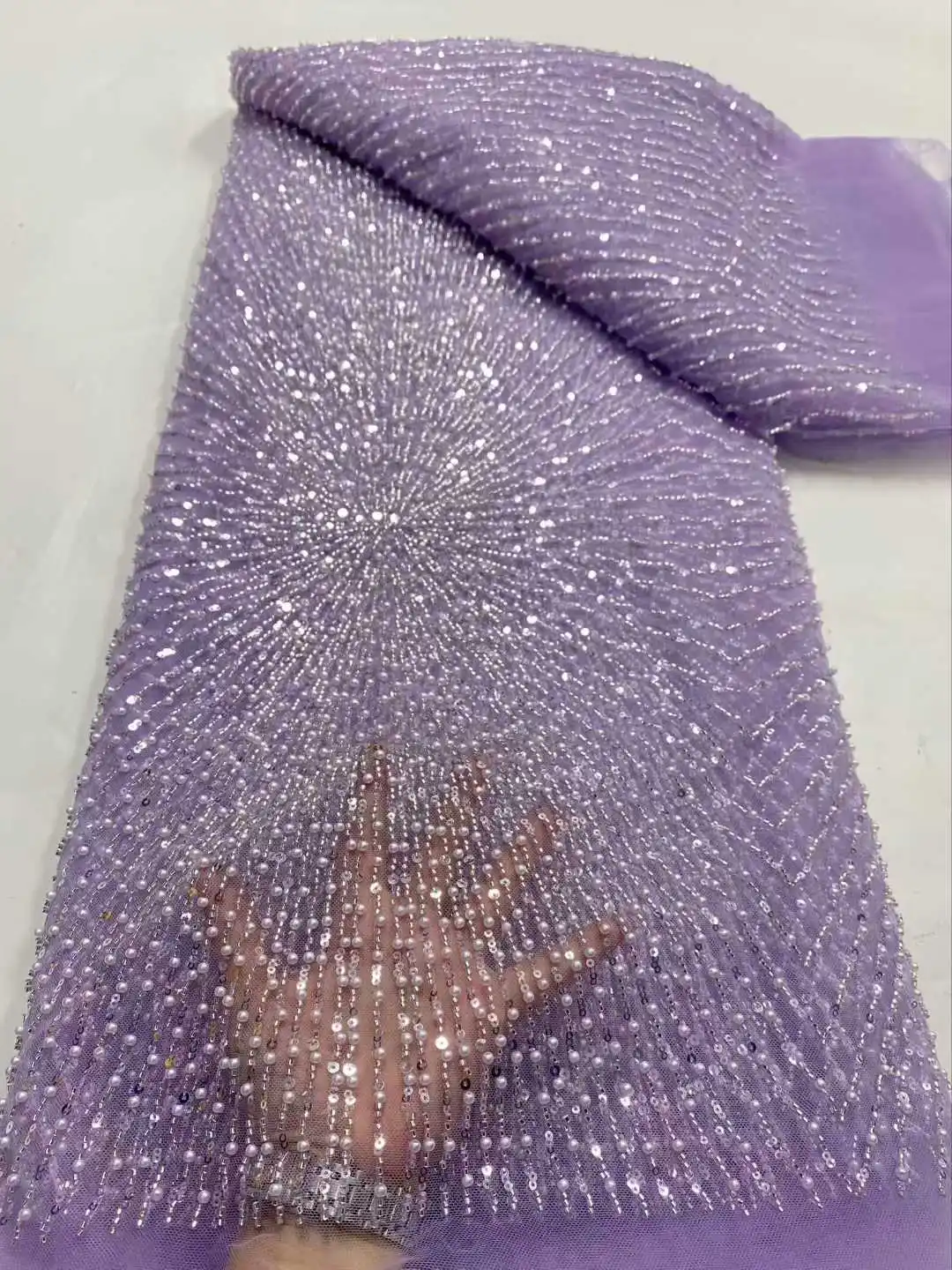 قماش دانتيل نيجيري أفريقي عالي الجودة، أقمشة للخياطة بالمتر، ترتر، 2025، تول، فساتين زفاف، تطريز، شبكة، 5 ياردات