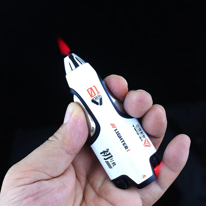 

Cool Butane Lighter with Light Torch Pink Flame Cigarette Lighter Refillable Windproof for Men Gift Smoking Accessories