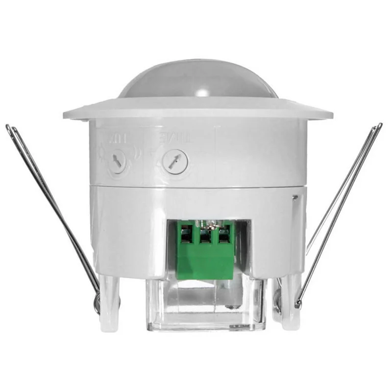 

ABRN-110-240V AC Миниатюрный регулируемый потолочный ИК-датчик движения PIR на 360 градусов, белый, для ламп и светильников