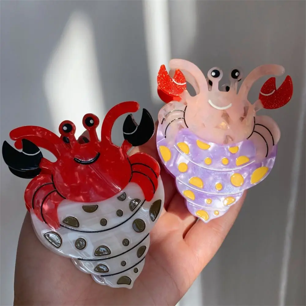 

Fashion Cartoon Crab Hair Claw Headdress Acetic Acid Animals Hair Claw Korean Style Hair Accessories Creative Crab Clip Daily