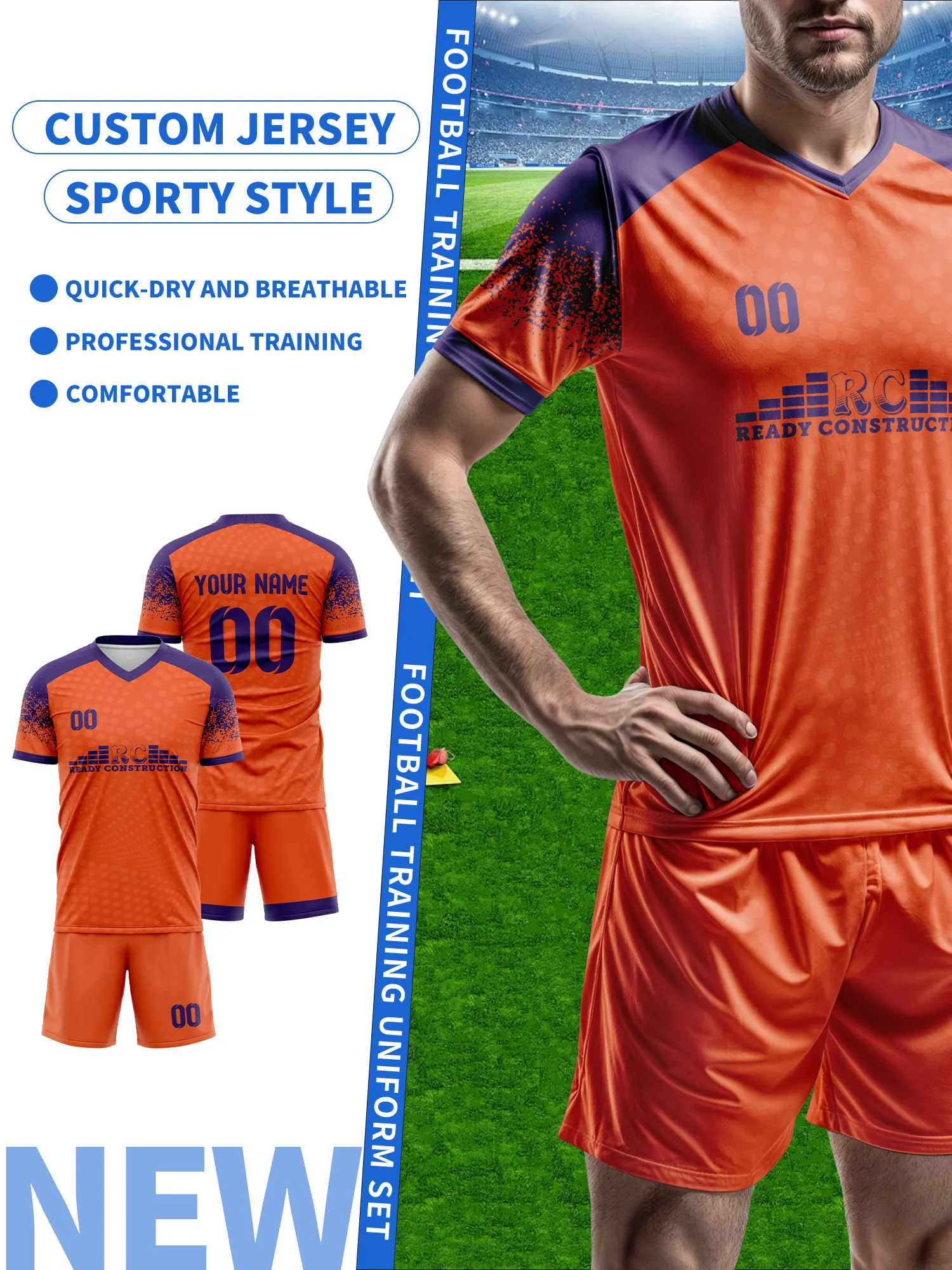 

Создайте свой собственный футбольный джерси | Индивидуальное имя и номер | Дышащая футболка для тренировок по футболу, персонализированная футбольная форма для футбольных болельщиков