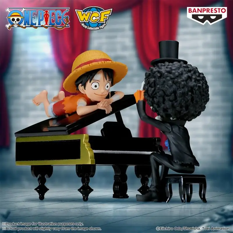 Подлинная Фирменная Новинка Неоткрытая Bandai Banpresto One Piece World Коллекционная Фигурка Луффи Брук 8 см Игрушка Тонкая Коллекция Ремесла
