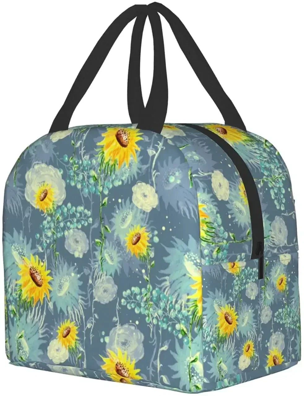 Sunflower Lunch Bag All Seasons Reusable Insulated Meal Prep Container Thermos for Hot Food Lunch Box Tote Bags For Work School