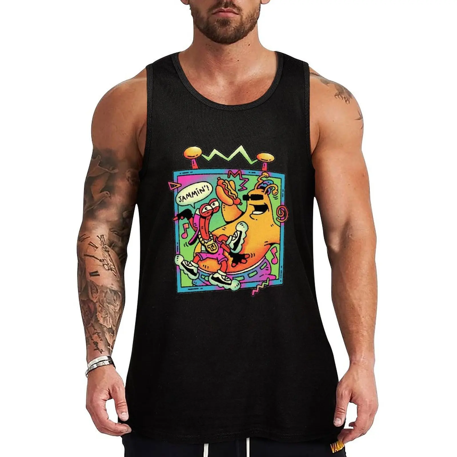 ToeJam And Earl Tank Top Plain Basic Tank Top Cotton Soft Sleeveless Tee