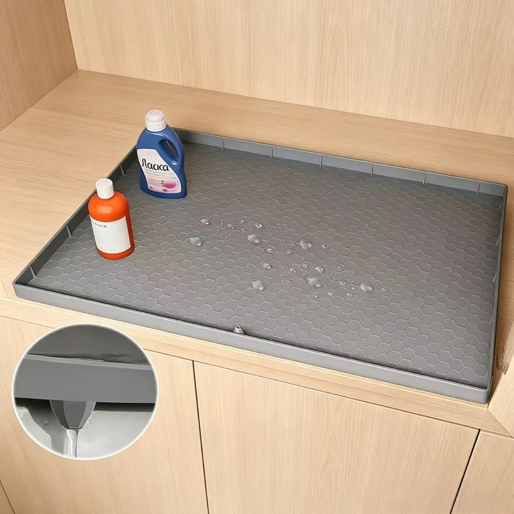 Silikon-Spülbeckenmatte in Diamantform, wasserdicht, ölbeständig, fleckenresistent, Abtropfmatte für Küchenspülen