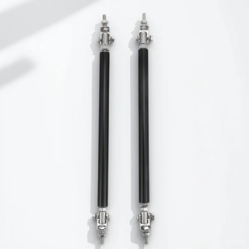 

2pcs Universal Adjustable Front Bumper Lip Splitter Stainless Steel Aluminum Alloy Bumper Lip Rods Support Bar Car Exterior