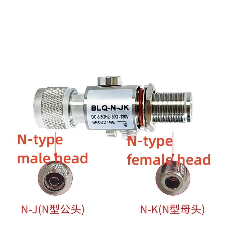 0-6GHz RF coaxial N-type antenna feeder lightning arrester 5.8G/2.4G lightning arrester N-JK  N-male to N-female