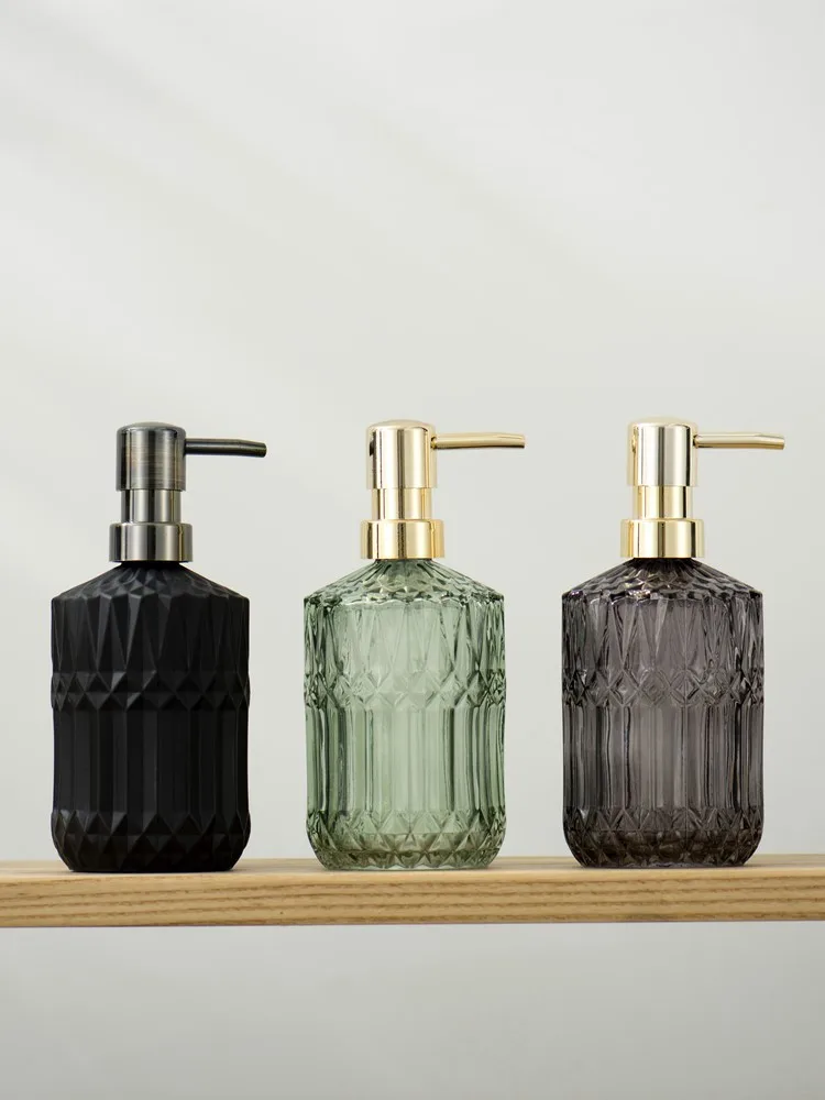 390ml Przenośny szklany dozownik mydła do dezynfekcji rąk Akcesoria łazienkowe Szampon w płynie Butelka na balsam