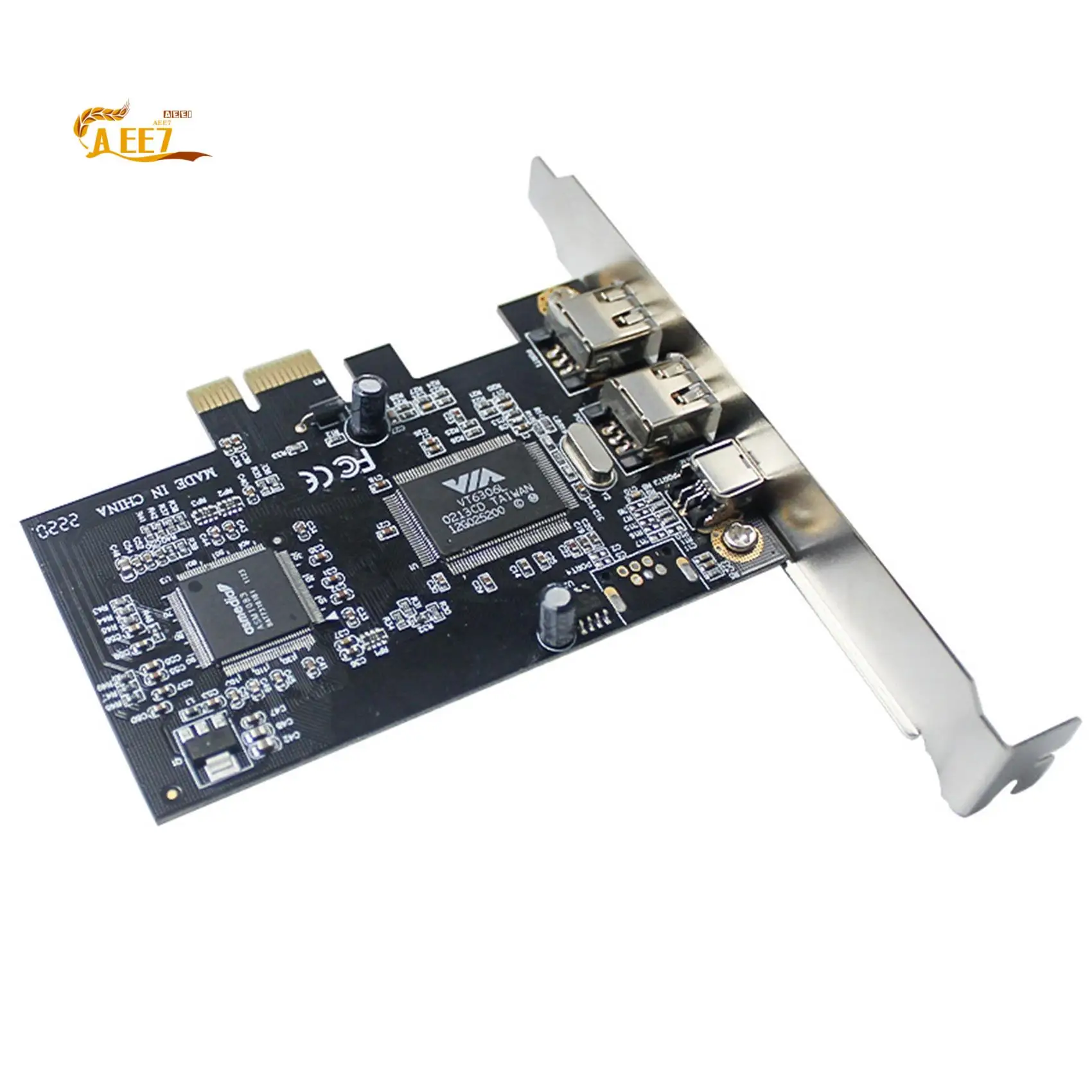 

Карта Firewire AEE7-PCI-E — 1394, 3-портовая карта Firewire PCI-Ex1 — IEEE 1394, поддержка разрешения 1440X1080, кабель 0,8 м 1394