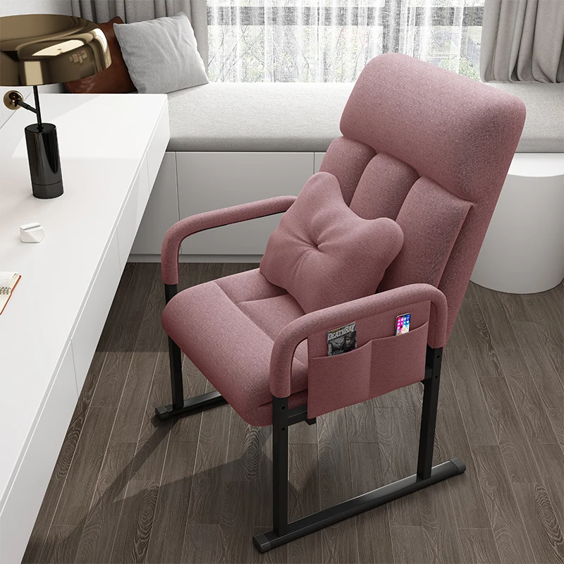 Chaise de bureau moderne à poignée élastique, support dorsal, coussin d'accoudoir, chaise de jeu d'écolier, salon, confortable, meubles pliables