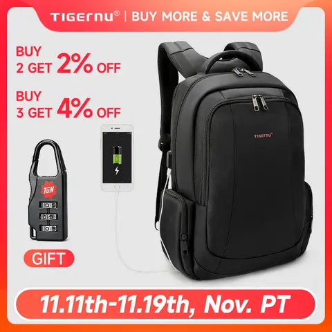 Anti Theft Laptop Backpack tigernu