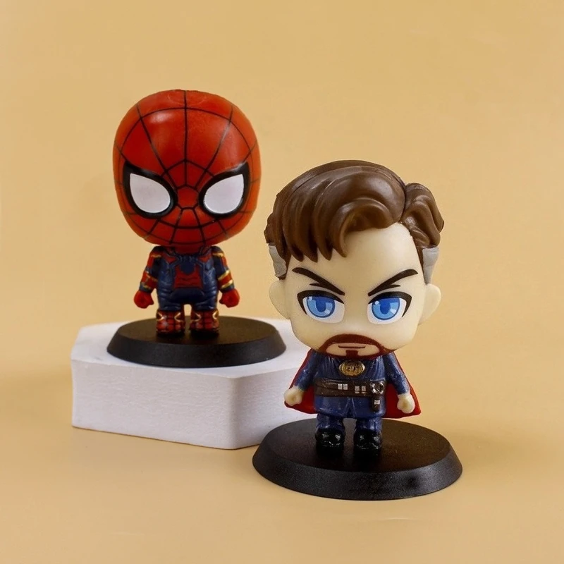 

6 шт./компл. Marvel Мстители Халк Железный человек Человек-паук Тор аниме фигурка настольная модель украшения автомобильный декор коллекция детский подарок игрушка