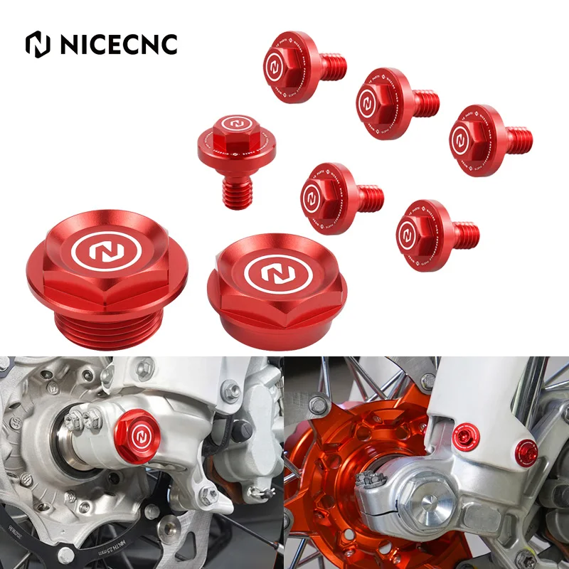

6PCS M6*8 Fork Cover Bolts Front Axle Nuts For Beta RR 300 125 250 350 400 450 480 498 2013-2024 RR-S 350 390 430 500 2021-2024
