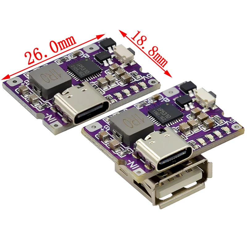 Type-C /Micro USB 5V 1A 2A 3.1A Boost Converter Step-Up Power Module Mobile Power Bank Accessories With Protection LED Indicator