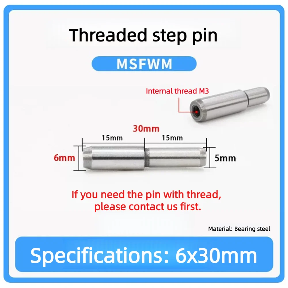 SUJ2 Lager Edelstahl 304 Verriegelungs-Stufenstift MSFW Gewindezylinder-Dübel 3mm Hardware-Verbindungsteile CNC-Zubehör – Detail 4