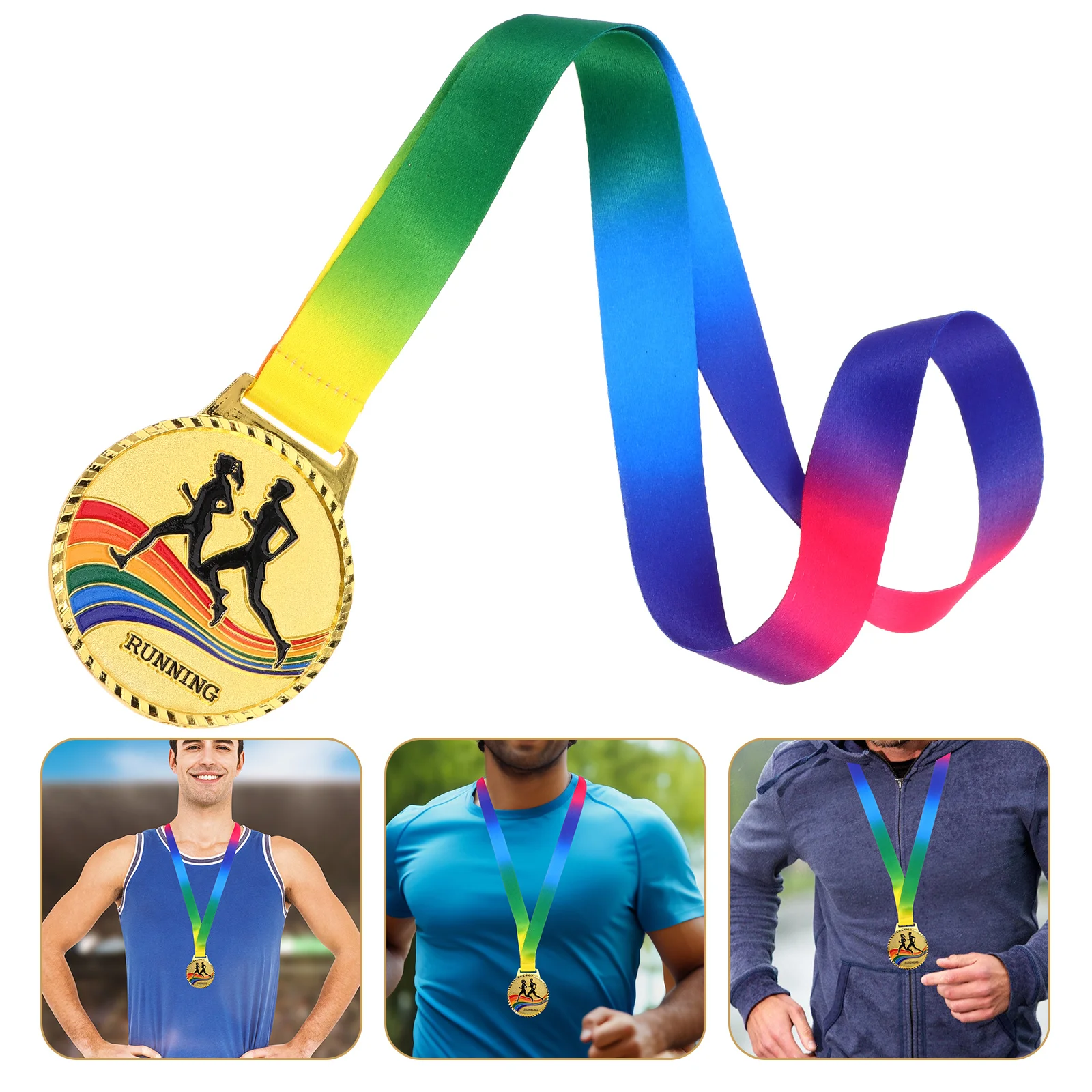 

1pc Marathon Running Medals Metal Award Medal For Sports Competition Outdoor Race Track Event Winner Prize Participation Trophy