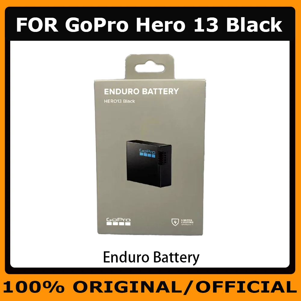 Official & Original GoPro Hero 13 Black Accessories - Enduro Rechargeable Li-Ion Battery, High-Capacity 1900 mAh,