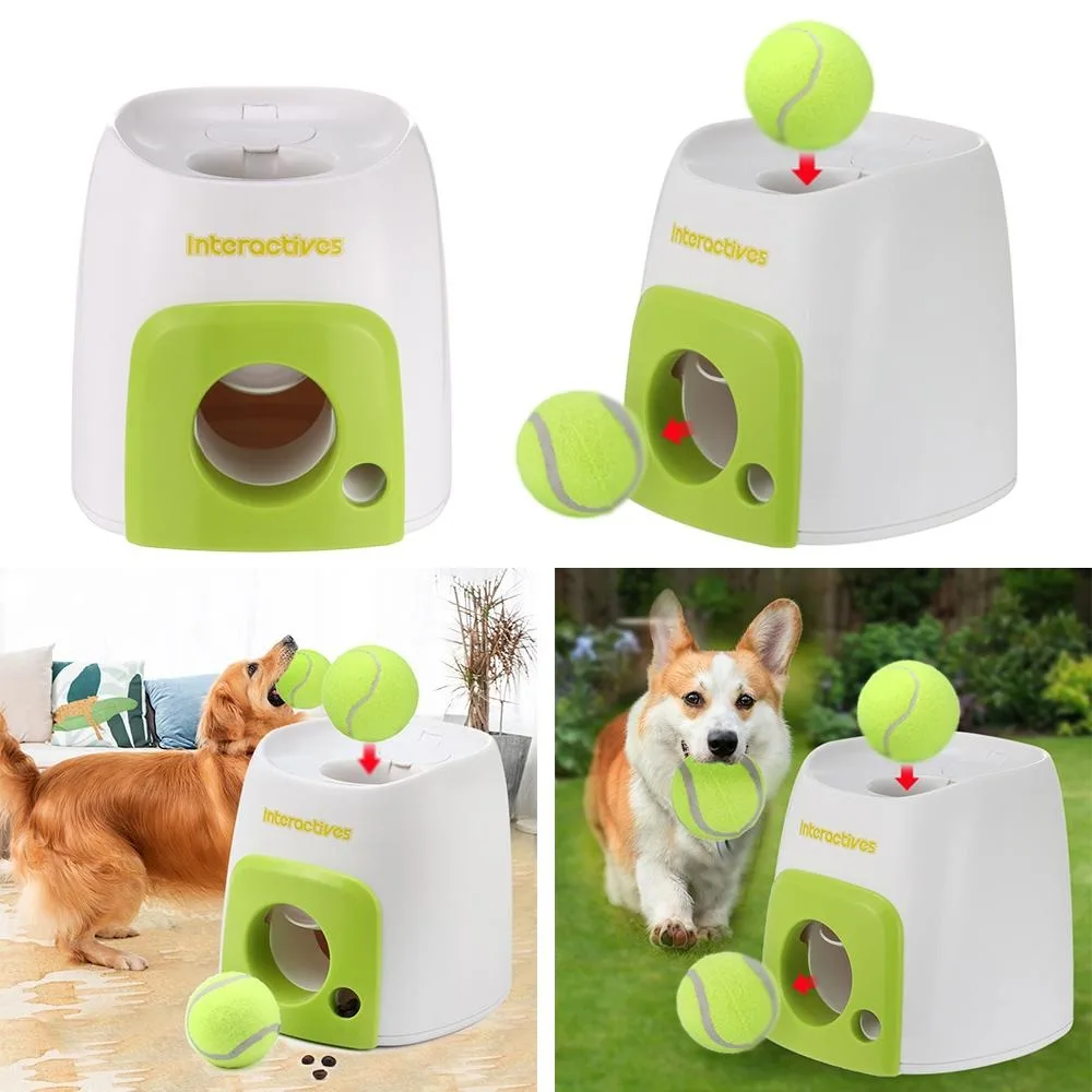 High quality With 1pcs Ball Tennis Launcher Pet Ball Thrower Throwing Mmachine Food Reward Machine Smart Feeder