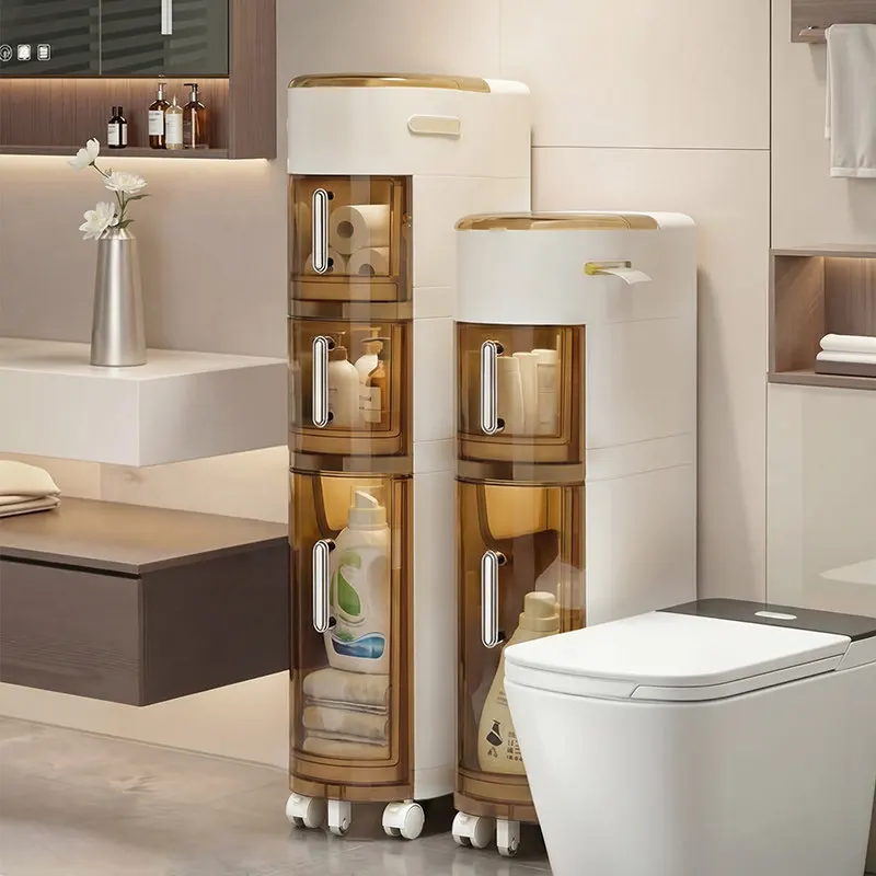 

Toilet storage Bathroom crevice Toilet storage Drawer toilet locker