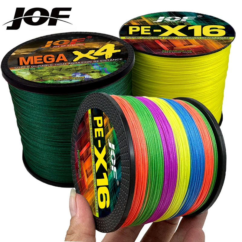 JOF Multifilament Braided Fishing Line X16/X4 300m Drag 10-200LB Wear-resistant for Fresh/Saltwater Fishing Accessories Pesca