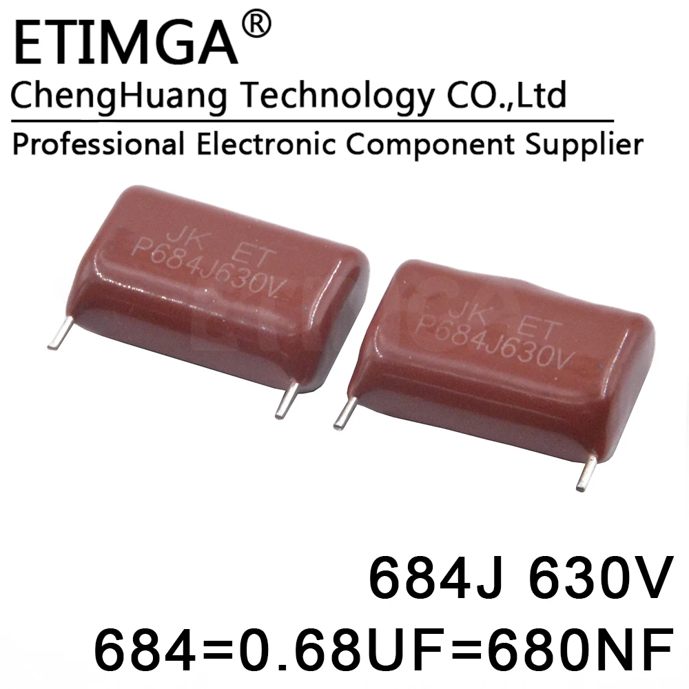 

10PCS/LOT CBB Capacitor 684J450V 0.68UF 680NF 474J 630V P20 Polypropylene Film Capacitor CBB21 CBB22 630V684J