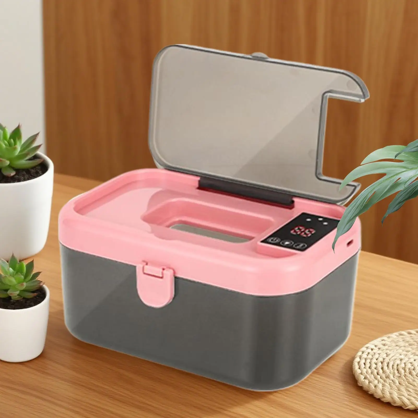 Baby Natte Veeg Warmer Draagbare Reizende Veeg Warmer Dispenser Met LED-verlichting USB Opladen Babybenodigdheden voor Camping Auto