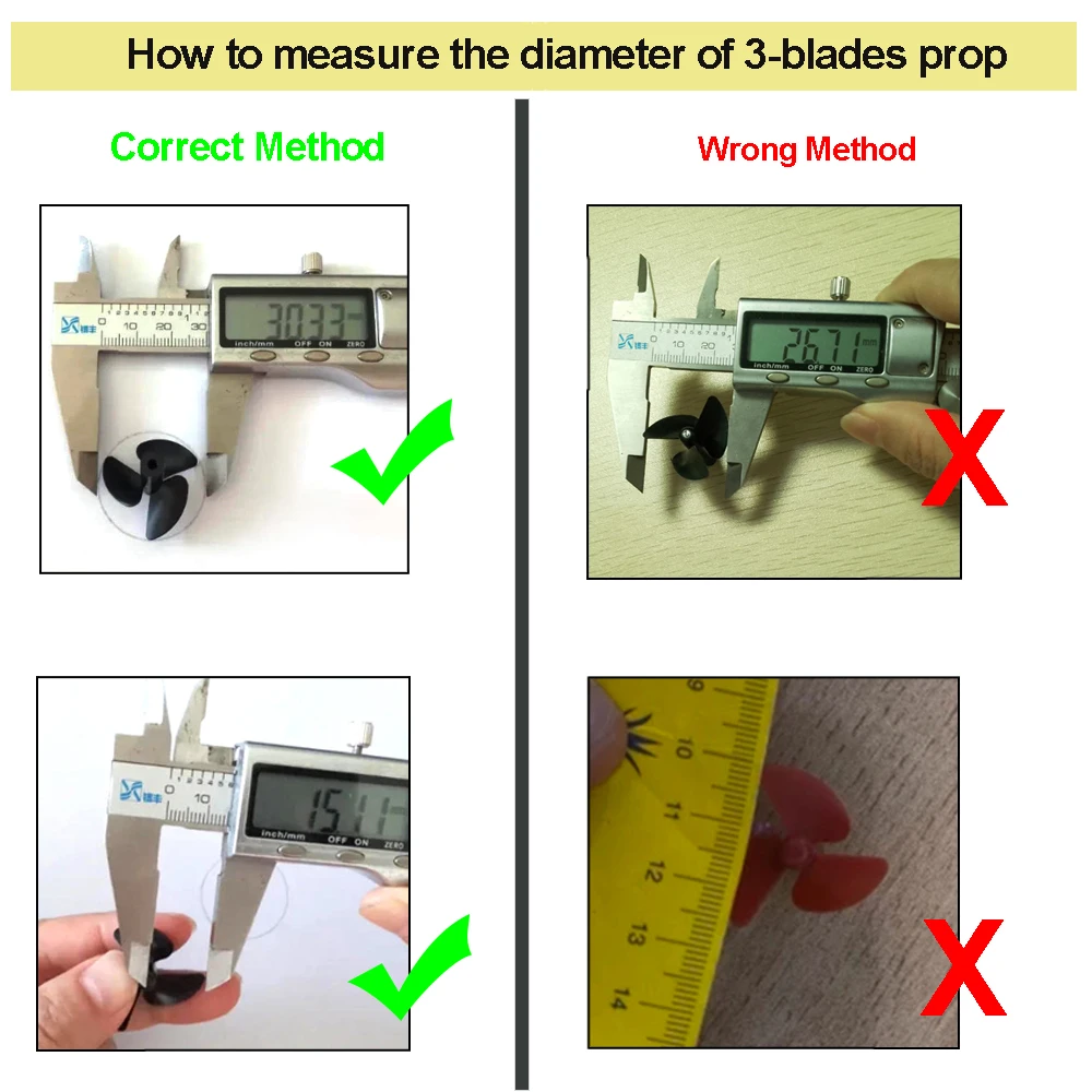 1 par 5 pares de hélice de barco RC 30mm 2,3mm 3 palas izquierda derecha PC Prop para barco RC barco de juguete barco cebo de pesca barco DIY modelo de barco de juguete