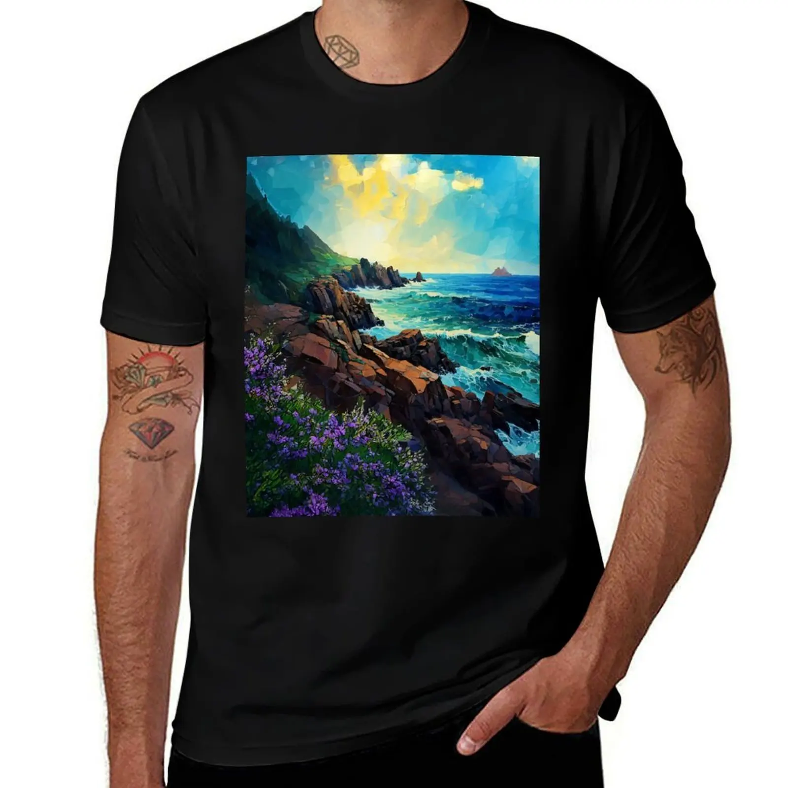 

Футболка Serene Coast для мальчика, мужские компрессионные рубашки в стиле аниме, мужские