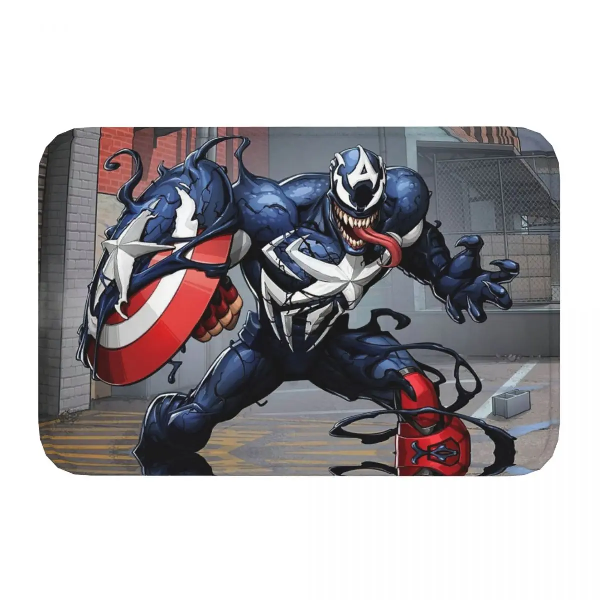 Marvel Venom Bath Mat Protect Doormat Flannel Carpet Outdoor Rug Home Decoration