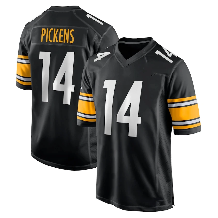 Customized Pittsburgh Embroidered Football Jerseys Men Women Youth Barkley Watt Wilson Pickens Porter Jr