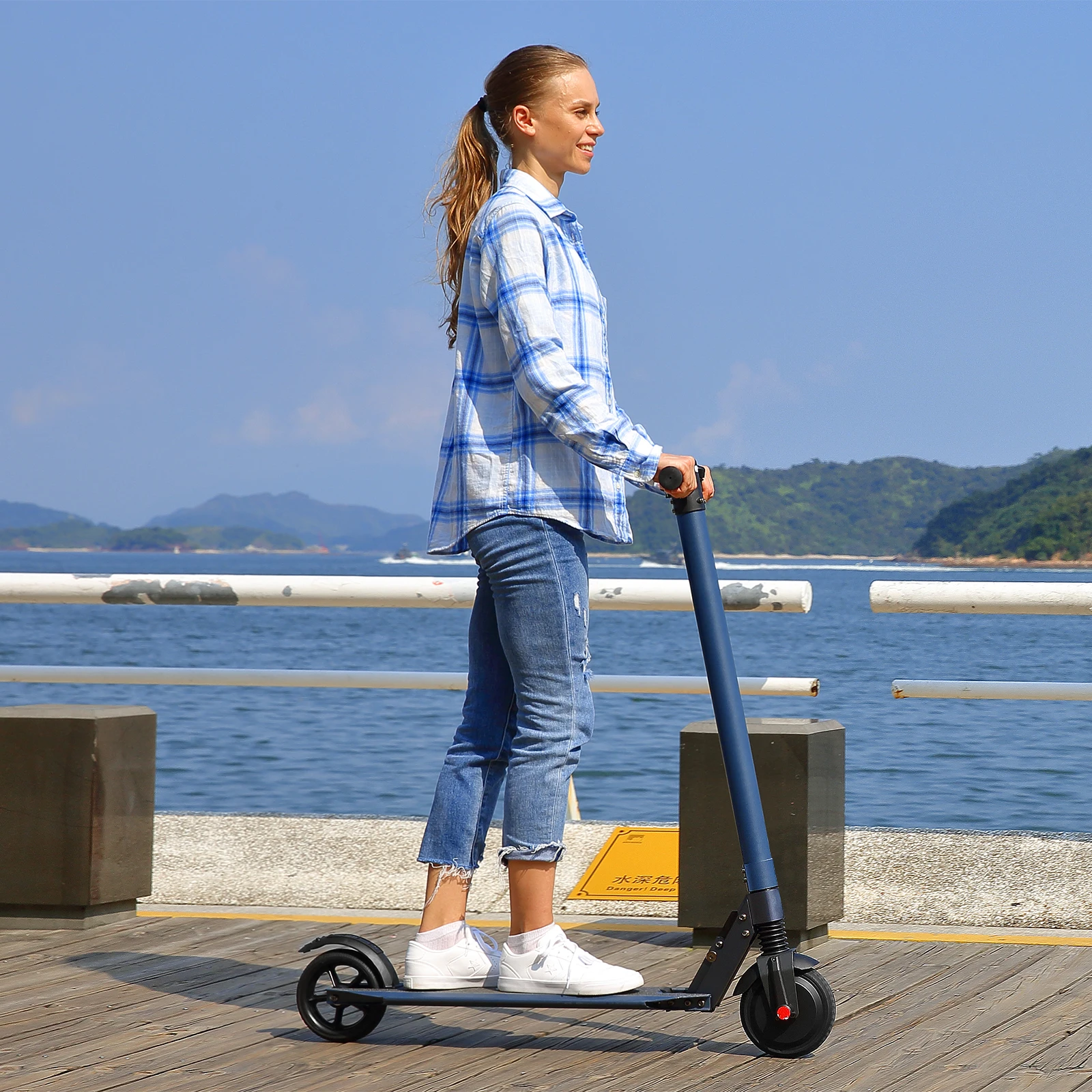 Electric Scooter Commuter E-Bike Foldable Commuter E-Scooter With Cruise Control Dual Braking System Shock Absorption