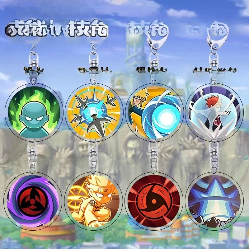 

Acrylic Keychain Naruto Mobile Game Peripherals with Soil Virtualization and Scattered Bully Body Spiral Pill Skill Backpack