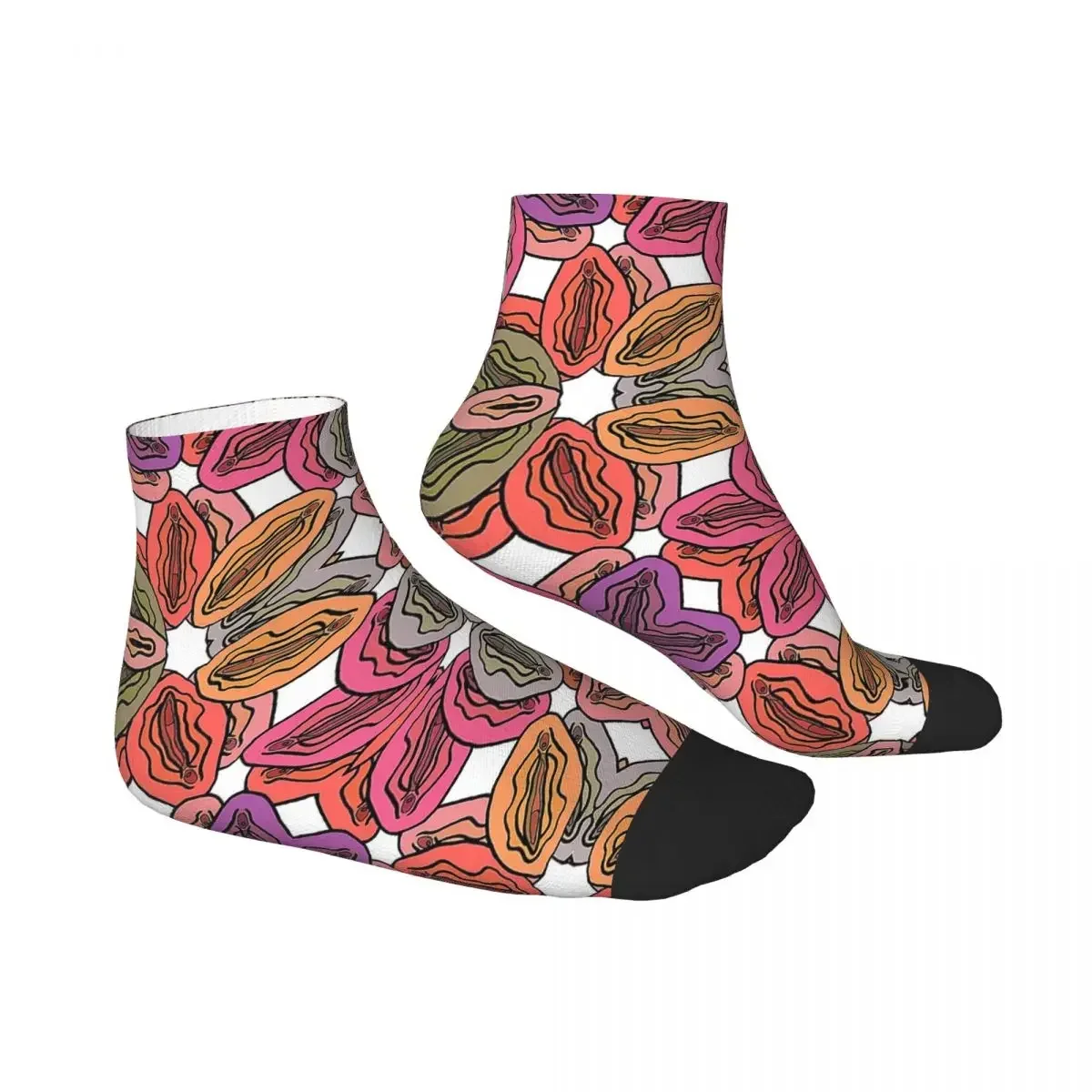 Vulva Colorful Pattern Socks Harajuku Super Soft Stockings All Season Socks Accessories for Man's Woman's Christmas Gifts