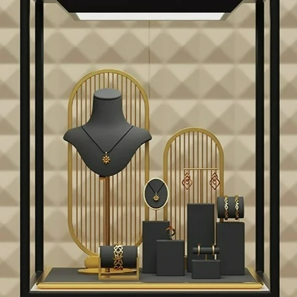 

Jewelry high-end showcase counter display props earring display rack ring portrait model necklace
