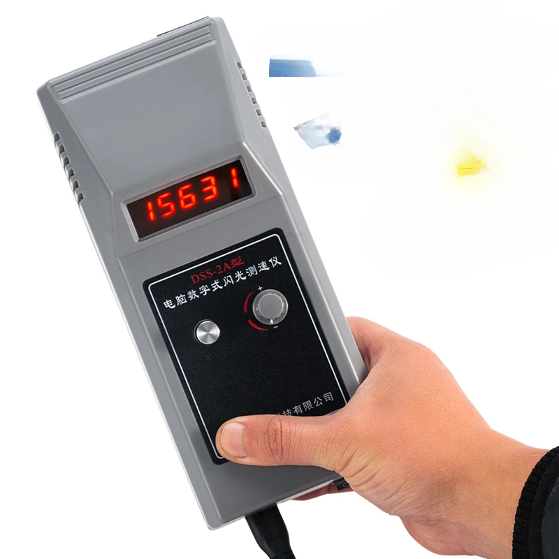 

DSS-2A tachometer strobe, digital flash velocimetry, printed twisted wire motor fan