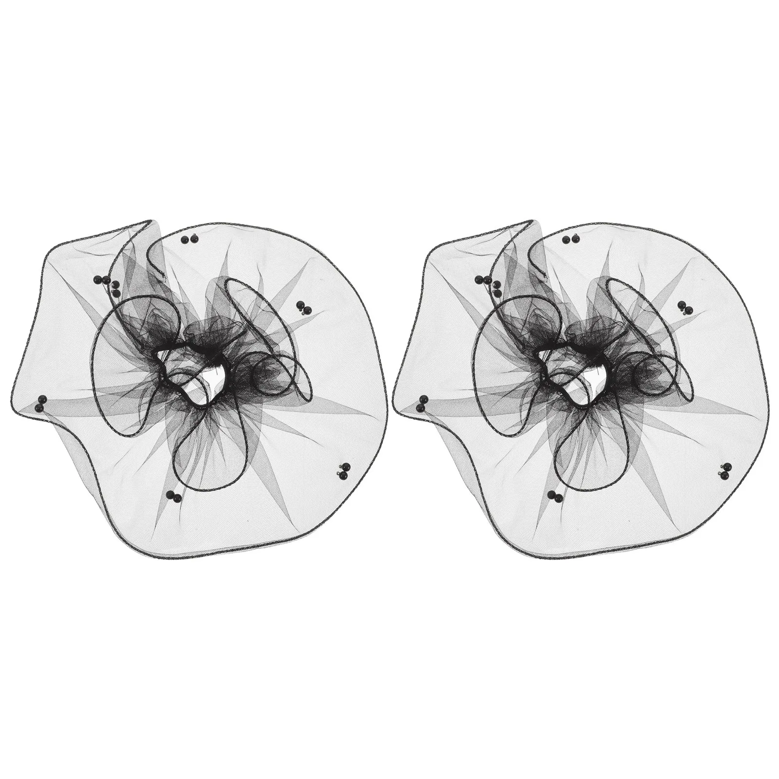 1개 1쌍 탈부착 가능한 신부 레이스 손목 커프 블랙 우아한 메쉬 슬리브 웨딩 드레스용 로리타 손가락 없는 장갑 프로미 파티용