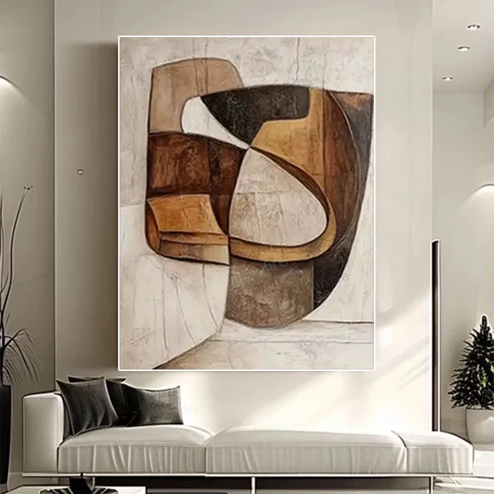 Beautiful Gray Texture Abstract Oil Painting 100% Handmade Canvas Pictures Customized Poster Hung In The Hotel Restaurant Living