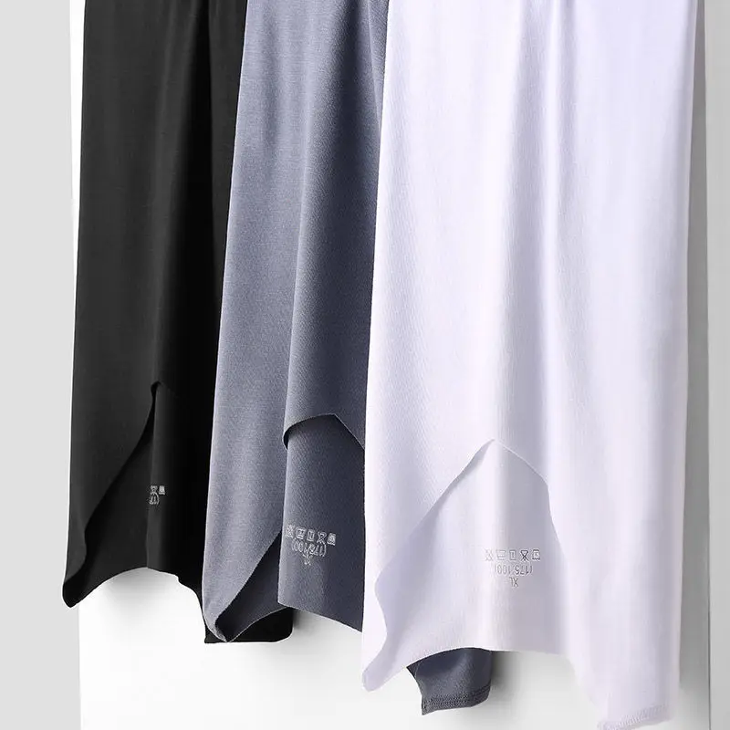 

Tagkita Men's Ice Silk Svel T-irt V-Ne Fitn Sport Vest Slim Fit Summer Busin Casual Home Wear Top