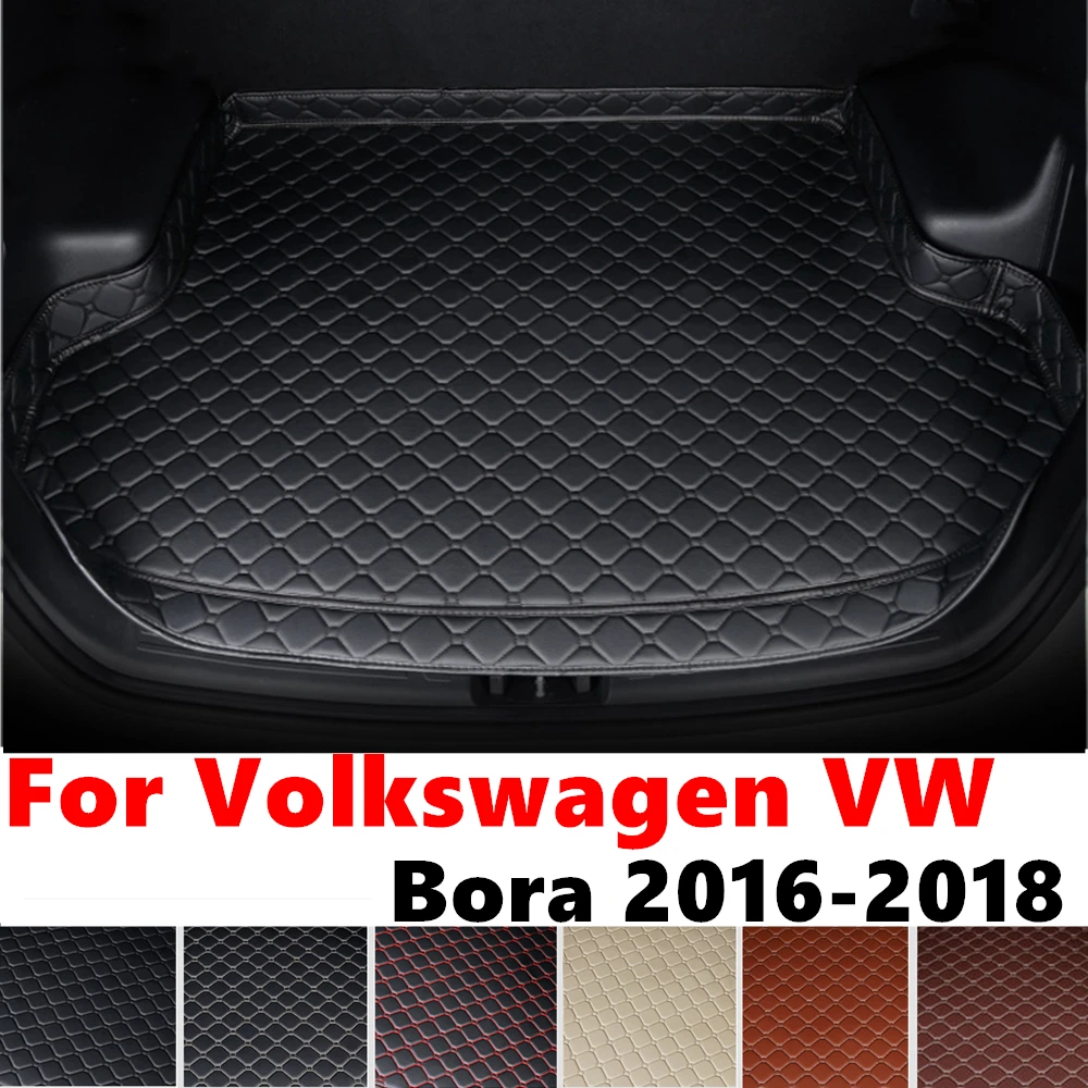 High Side Car trunk mat for Volkswagen VW Bora 2018 2017 2016 Tail Boot Luggage Pad Rear Cargo Liner Cover Interior Accessories