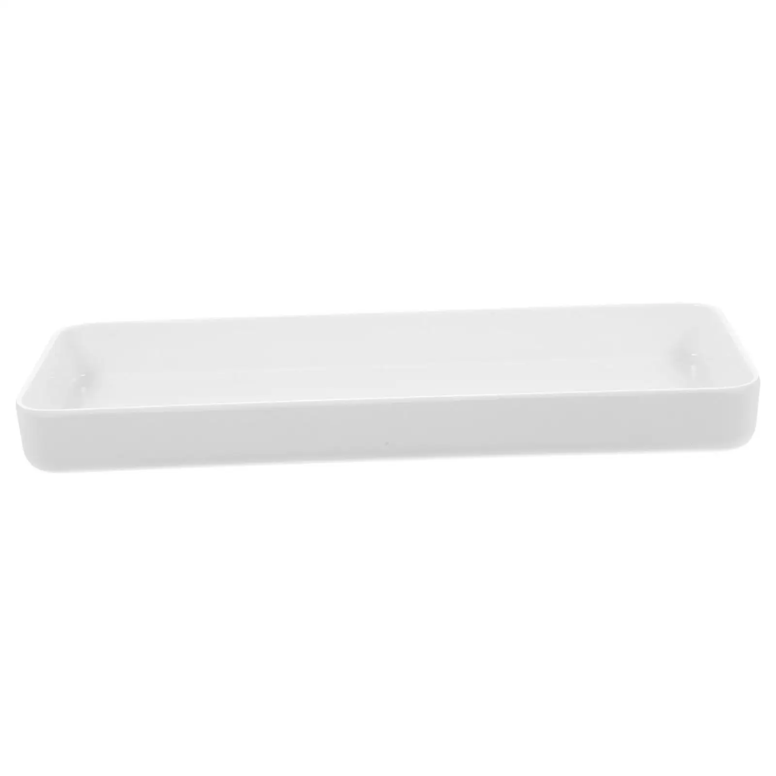 

Black Storage Tray for Bathroom Vanity Desk Ceramic Style Rectangular Plate Hold Cosmetics Cups Keys Easy Clean Durability