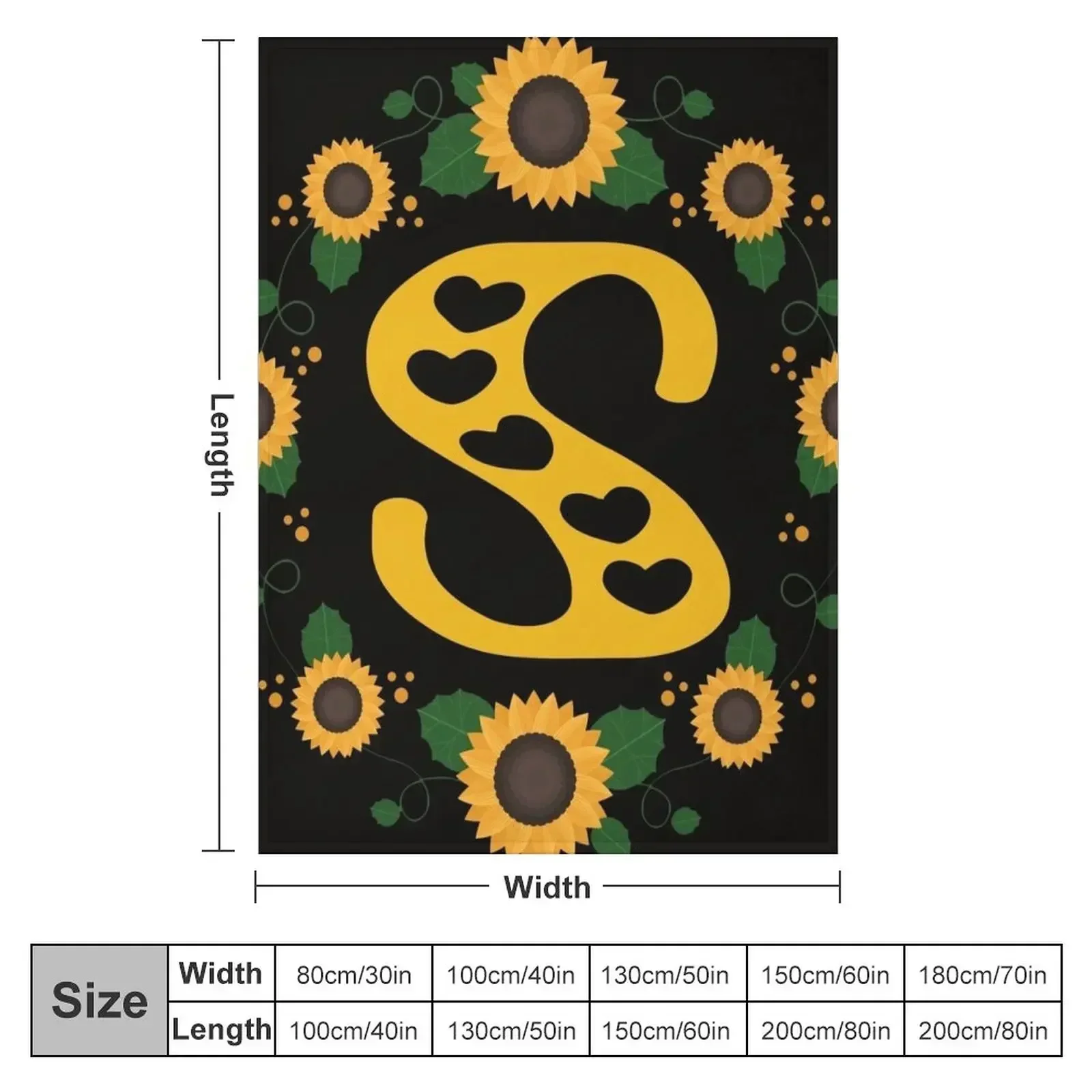 monogram letter S Throw Blanket couch cozy soft plush fuzzy picnic outdoor blanket