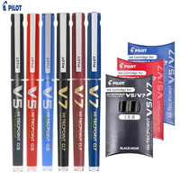 Japan Pilot Refillable Cartridge Rollerball Liquid ink Gel Pens, BXC V5 V7 Hi-Tecpoint 0.5mm/0.7mm Tip Blue Roller Ball Pen