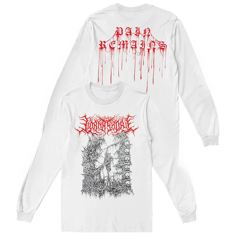 

Новая мужская футболка с длинным рукавом и круглым вырезом в стиле панк-рок Lorna Shore Band 2026 года - американская модель