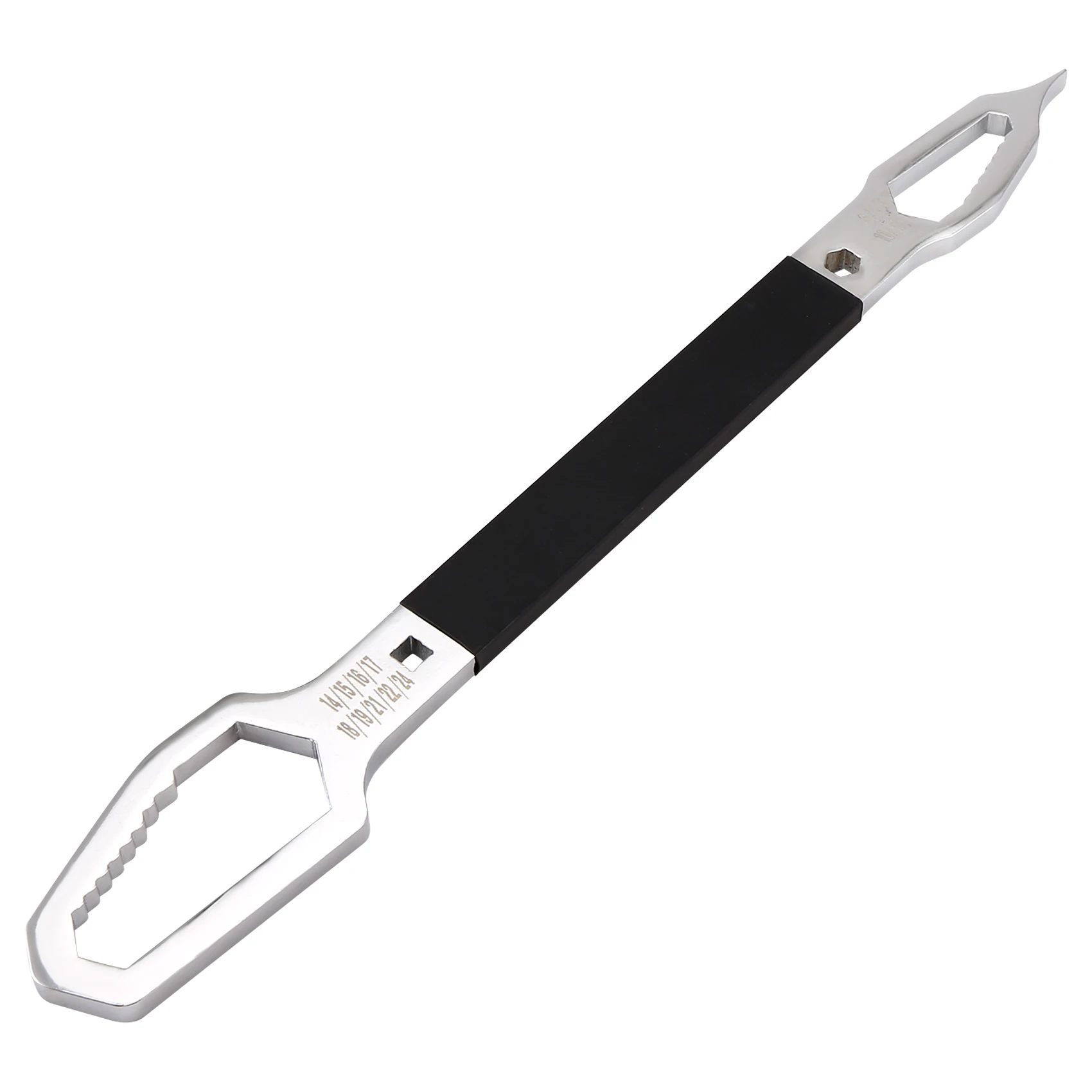 

6-24Mm Universal Wrench Receive With Screwdriver, Ended Wrench For 6Mm - 24Mm Nuts, Multifunctional Wrench Spanner-A50M
