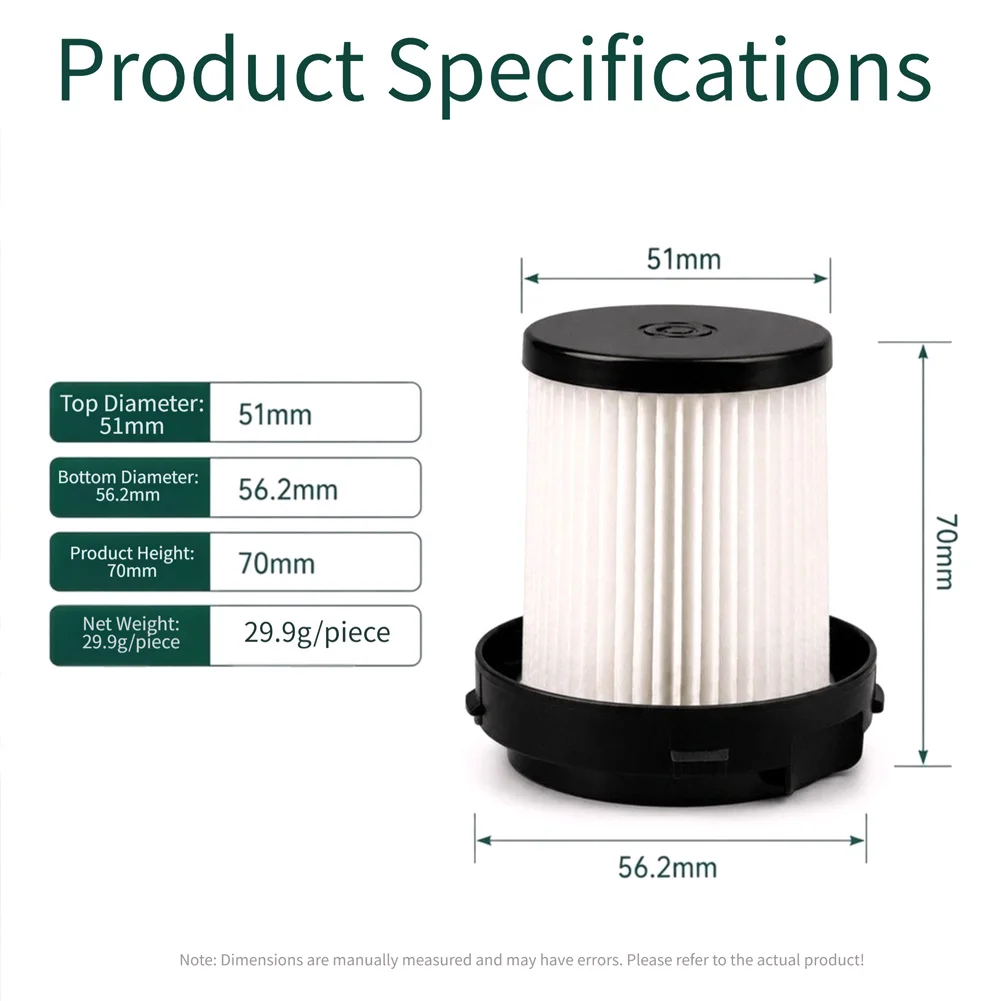 2/4Pcs HEPA Filter Replacement For MONSGA MV3= Cordless Vacuum, High Efficiency Washable Dust Catcher With Cleaning Brush