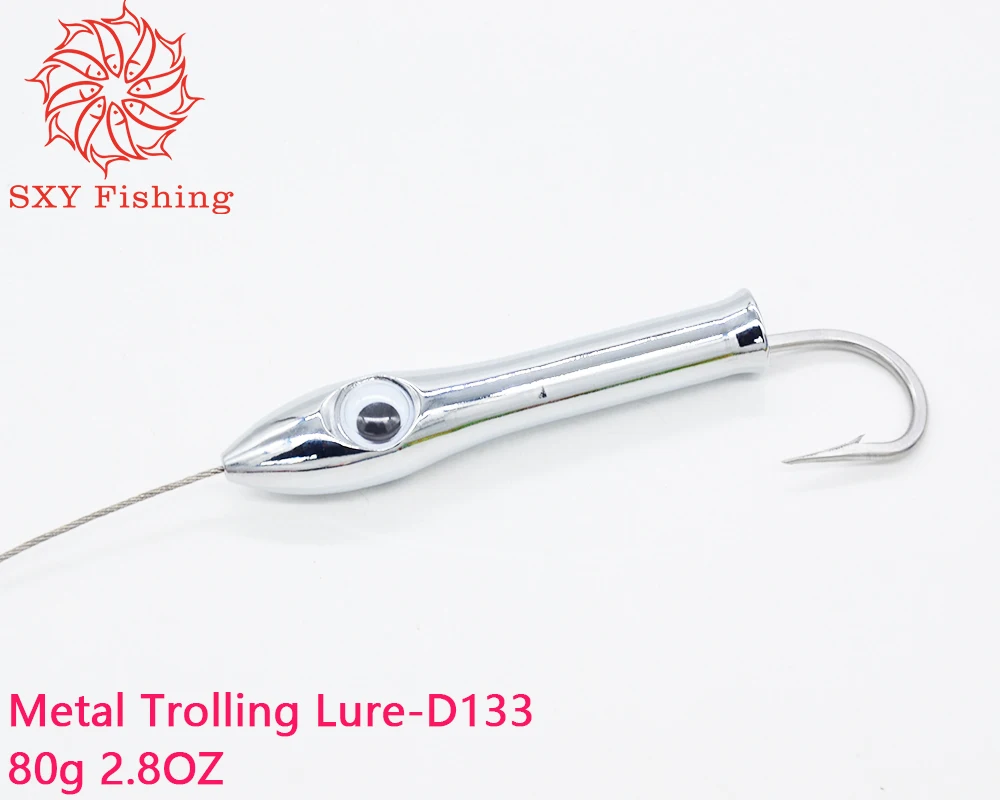 

SXY FISHING Metal trolling lure Saltwater bait Salt water DIY boat fishing bait DIY jet head lure Copper fish lure D133 80g