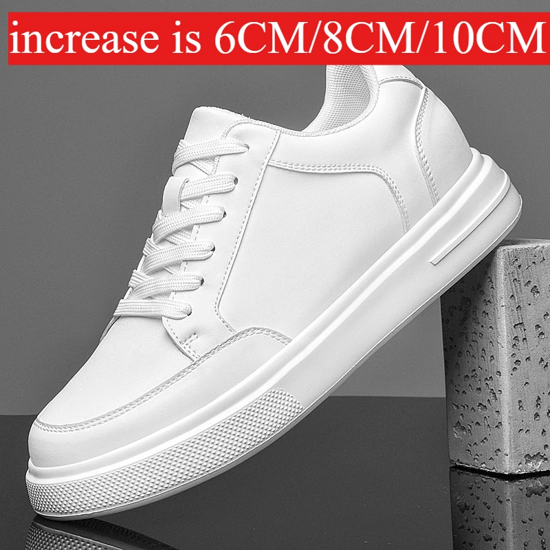 

Горячая распродажа: Мужские белые кроссовки с увеличением роста на 6/8/10 см, невидимые кроссовки для увеличения роста