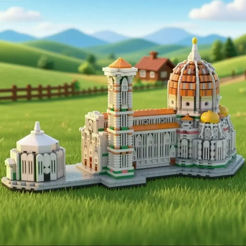 2015 قطعة MOC 1:800 مقياس كاتدرائية فلورنسا اللبنات القرون الوسطى الكنيسة وحدات نموذج لتقوم بها بنفسك تجميع اللعب للكبار طفل ifts #3