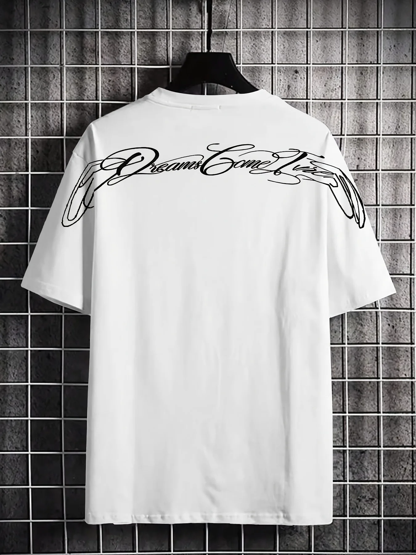 Bedrucktes Kurzarm-T-Shirt für Herren, Lässiger Street-Style mit Rundhalsausschnitt, Modisch das ganze Jahr über – Detail 3