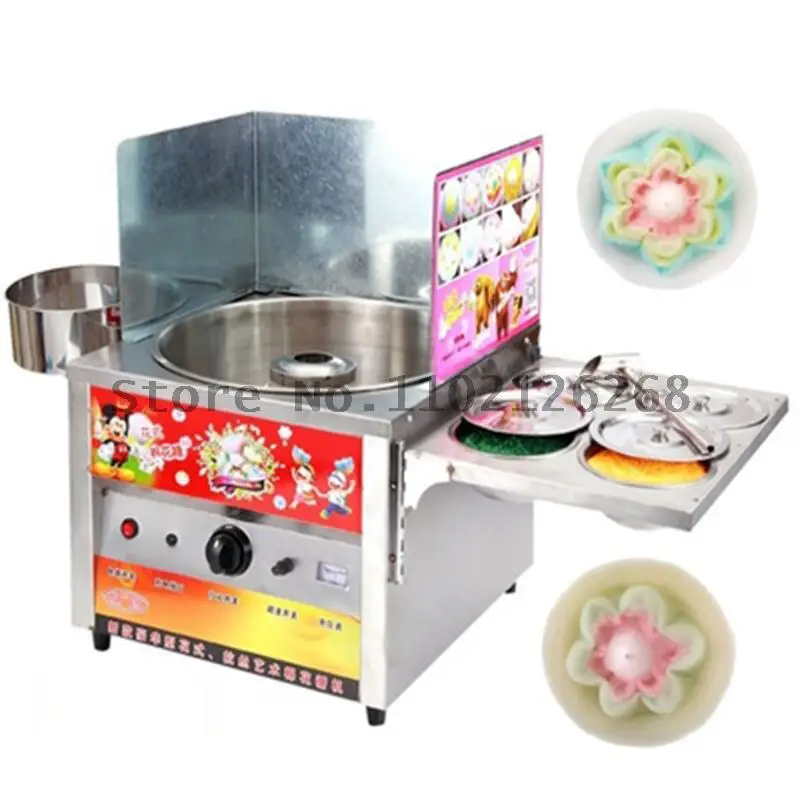 Multi-Functionele Commerciële Gas Elektrische Kraam Fancy Tekening Marshmallow Machine Gas Marshmallow Machine Kleur Suiker